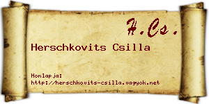 Herschkovits Csilla névjegykártya